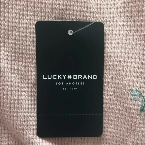 Lucky Brand Pink Floral Henley (NWT) - Picture 11 of 14